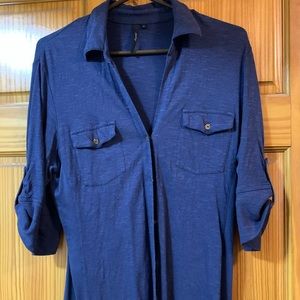 Blue button down shirt